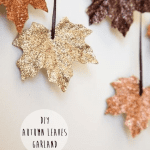 autumn leaves glitter garland