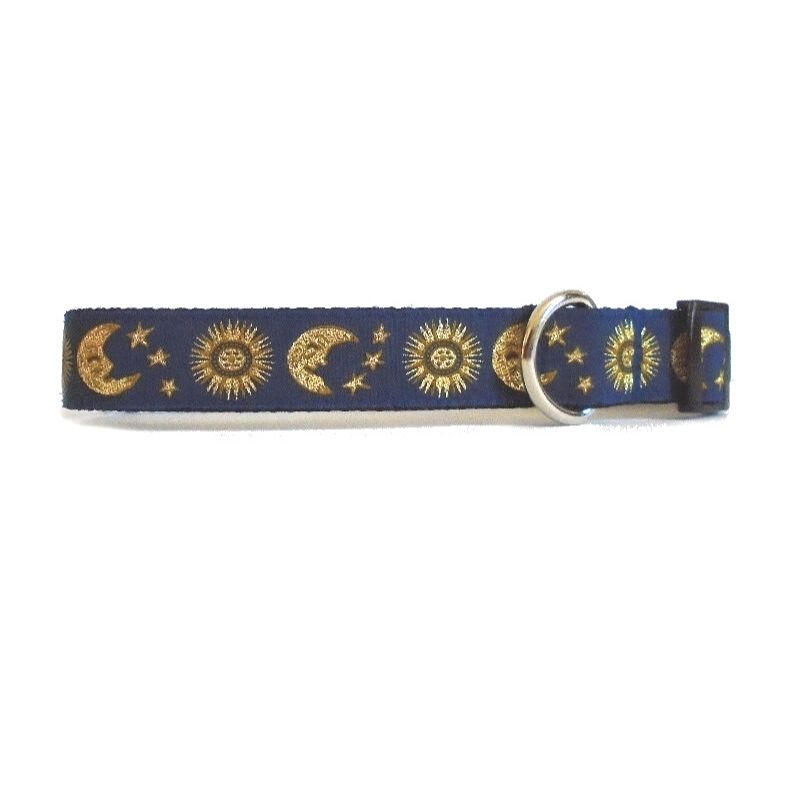 Moons and Stars Dog Collar, by C & K Pet Designs